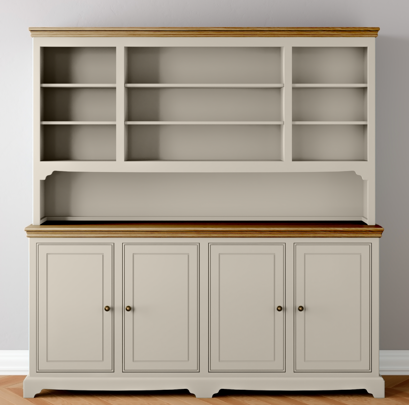 Open 4 door Wide Storage Dresser