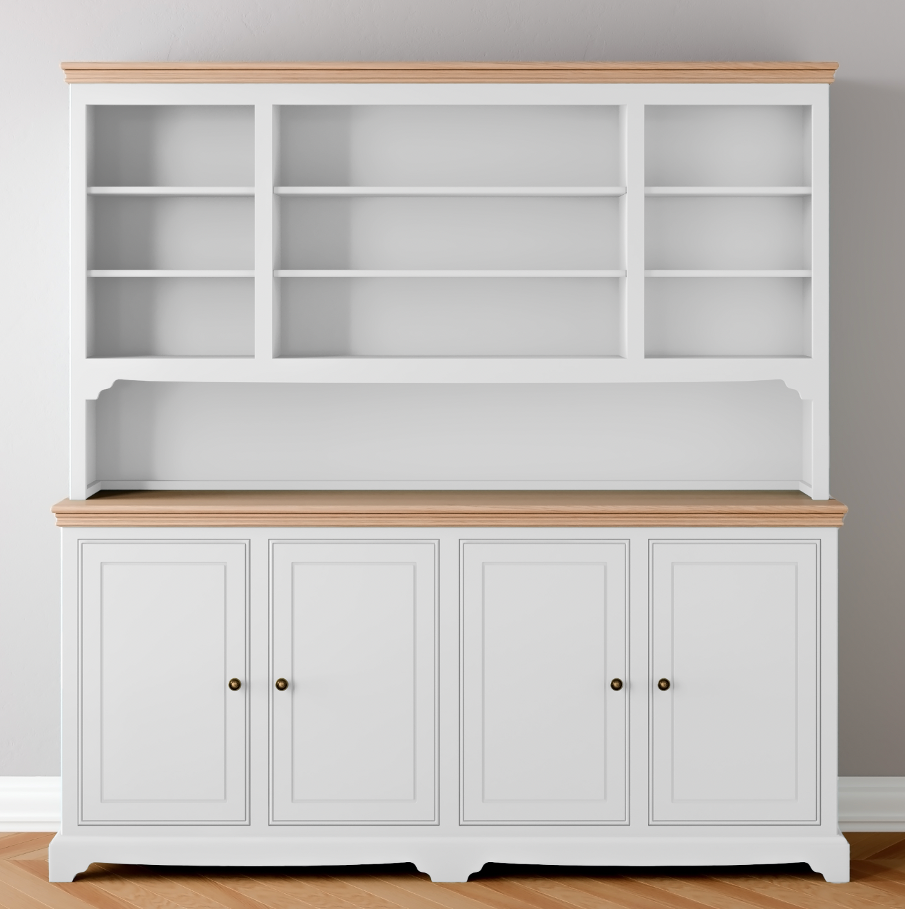 Open 4 door Wide Storage Dresser