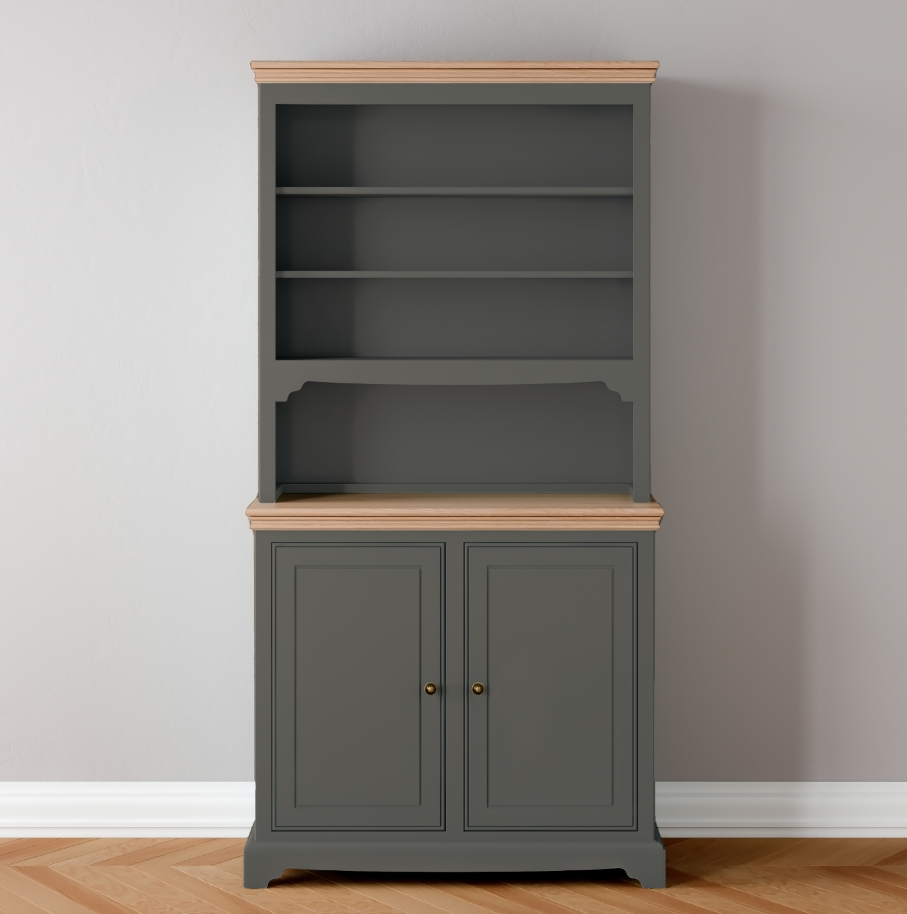 Open Rack 2 Door Dresser