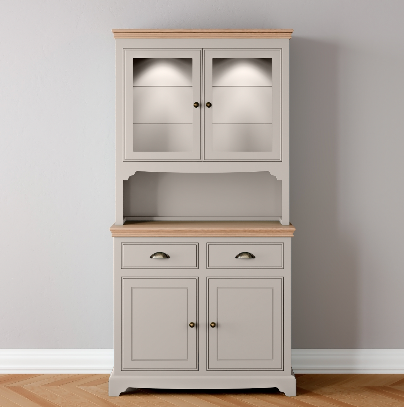 Half Glazed 2 door & Drawer Dresser