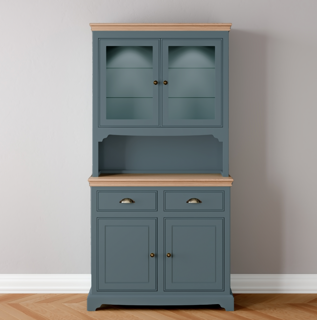 Half Glazed 2 door & Drawer Dresser