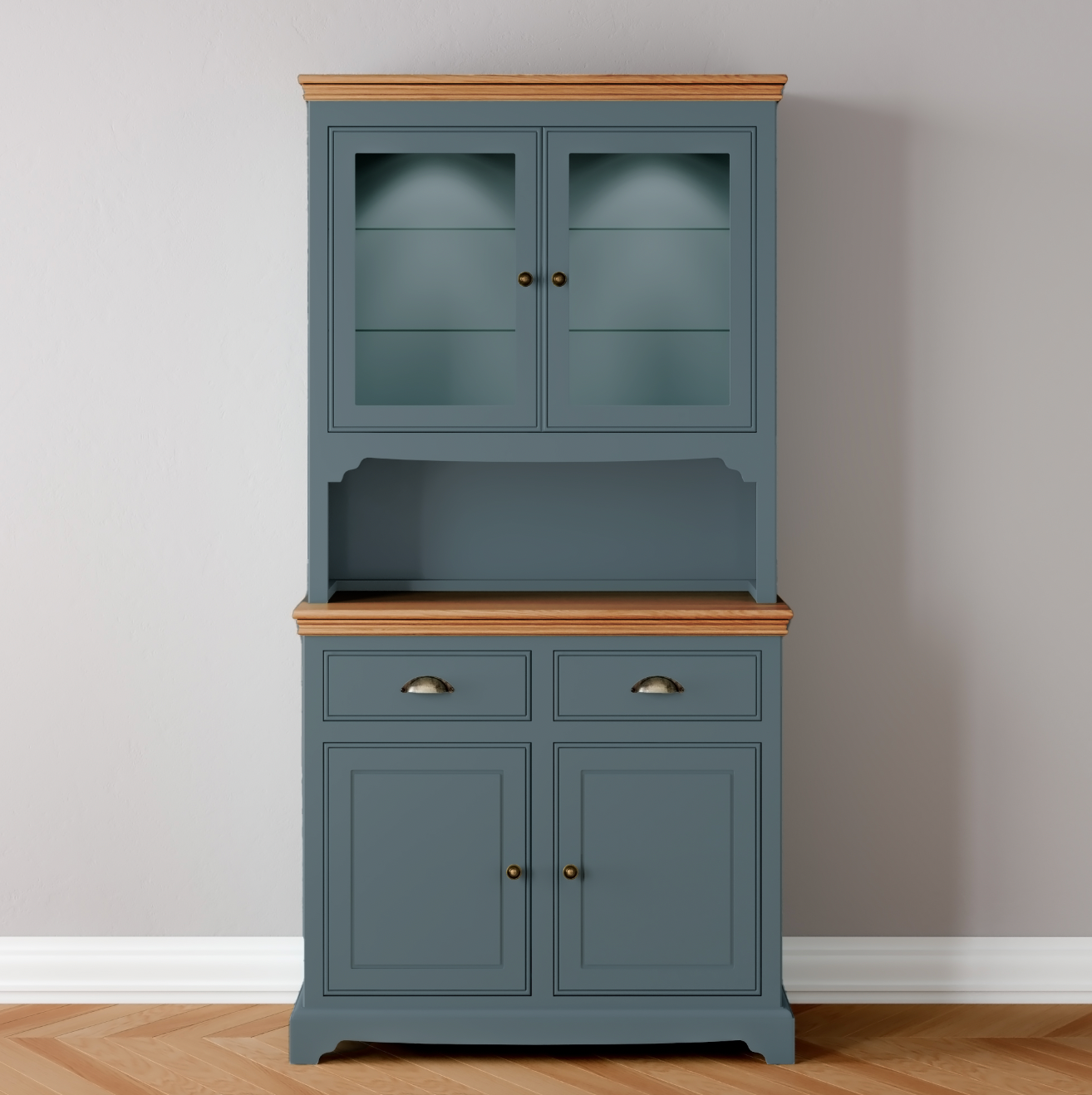 Half Glazed 2 door & Drawer Dresser