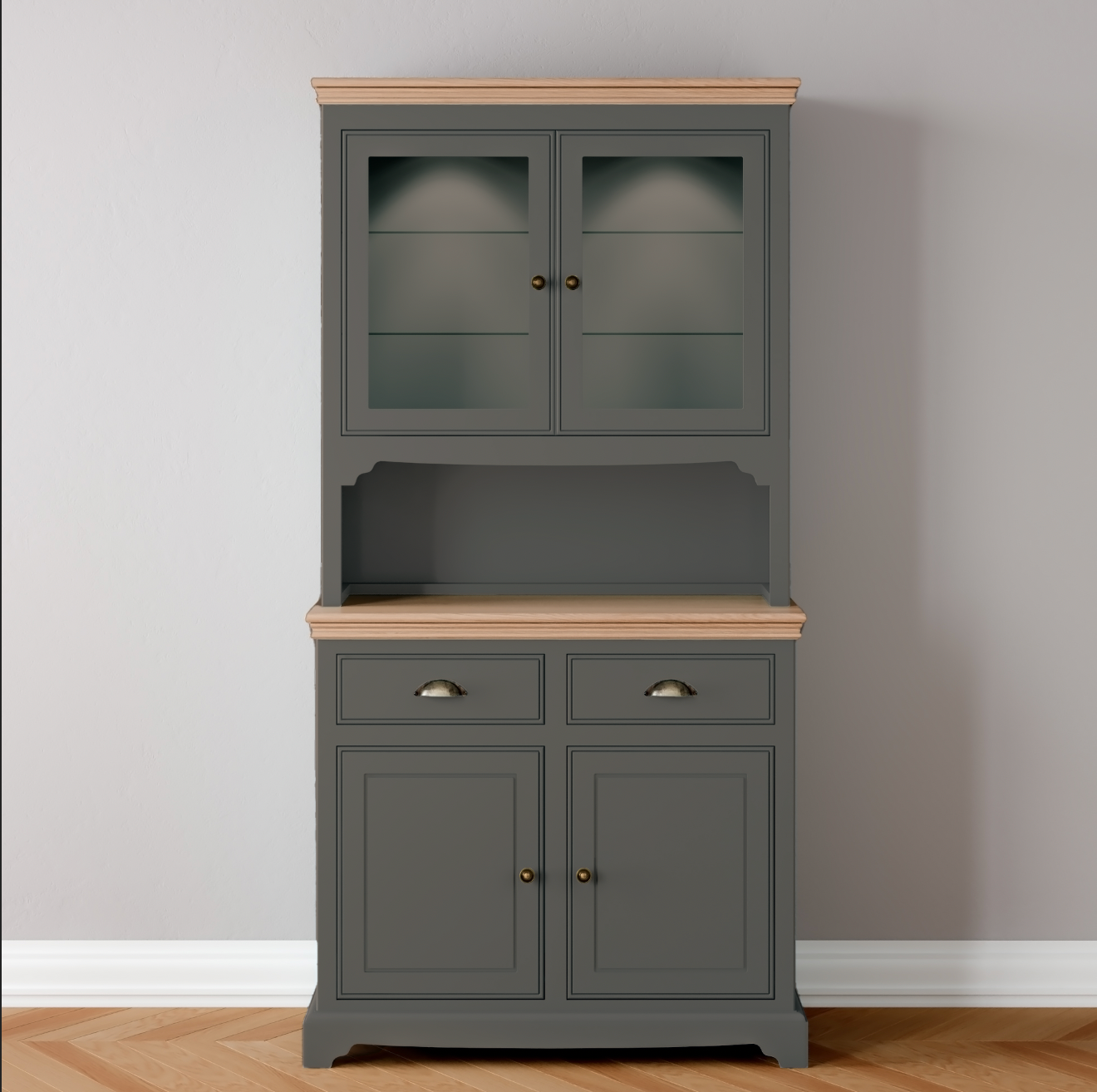 Half Glazed 2 door & Drawer Dresser