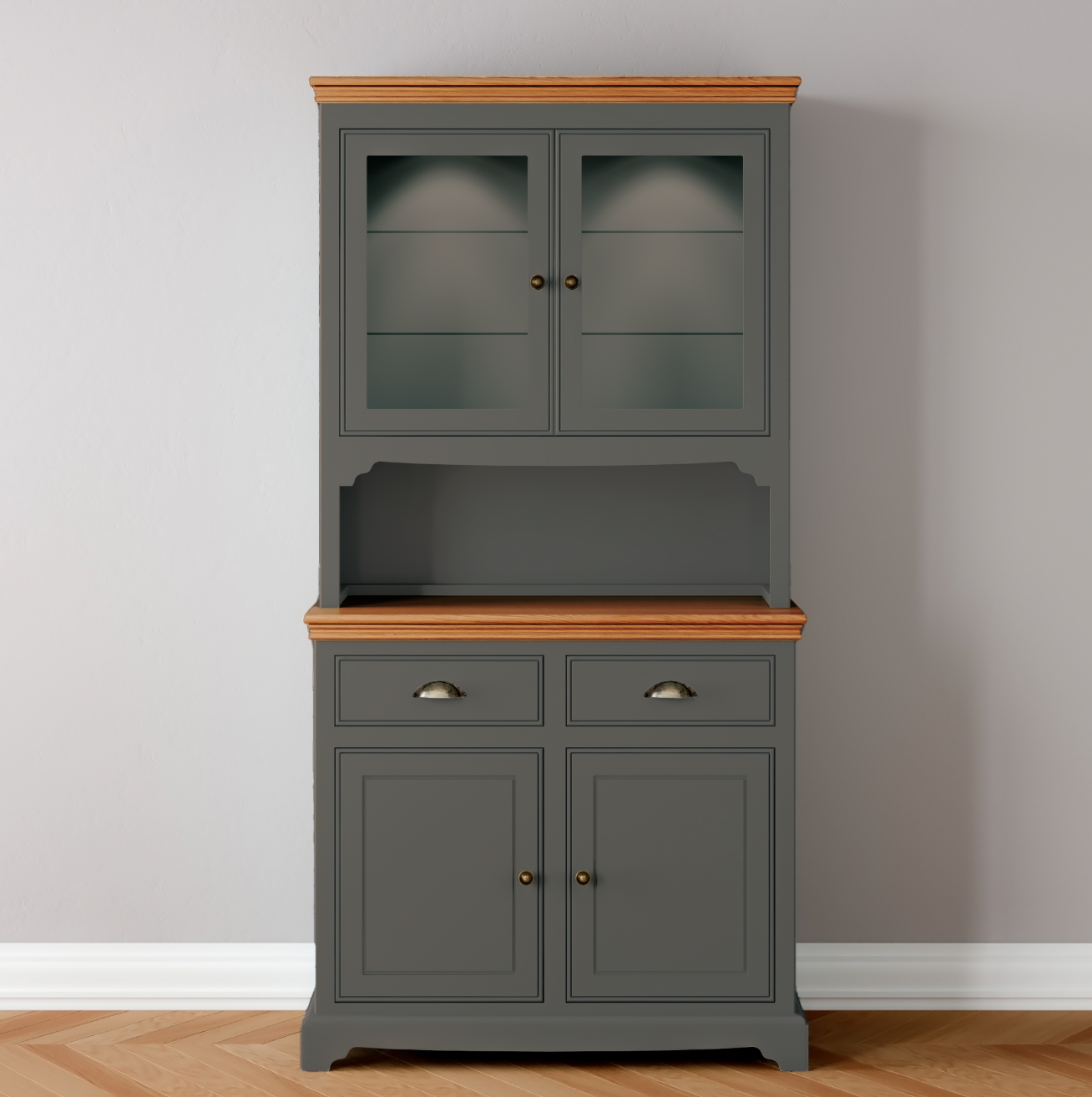 Half Glazed 2 door & Drawer Dresser