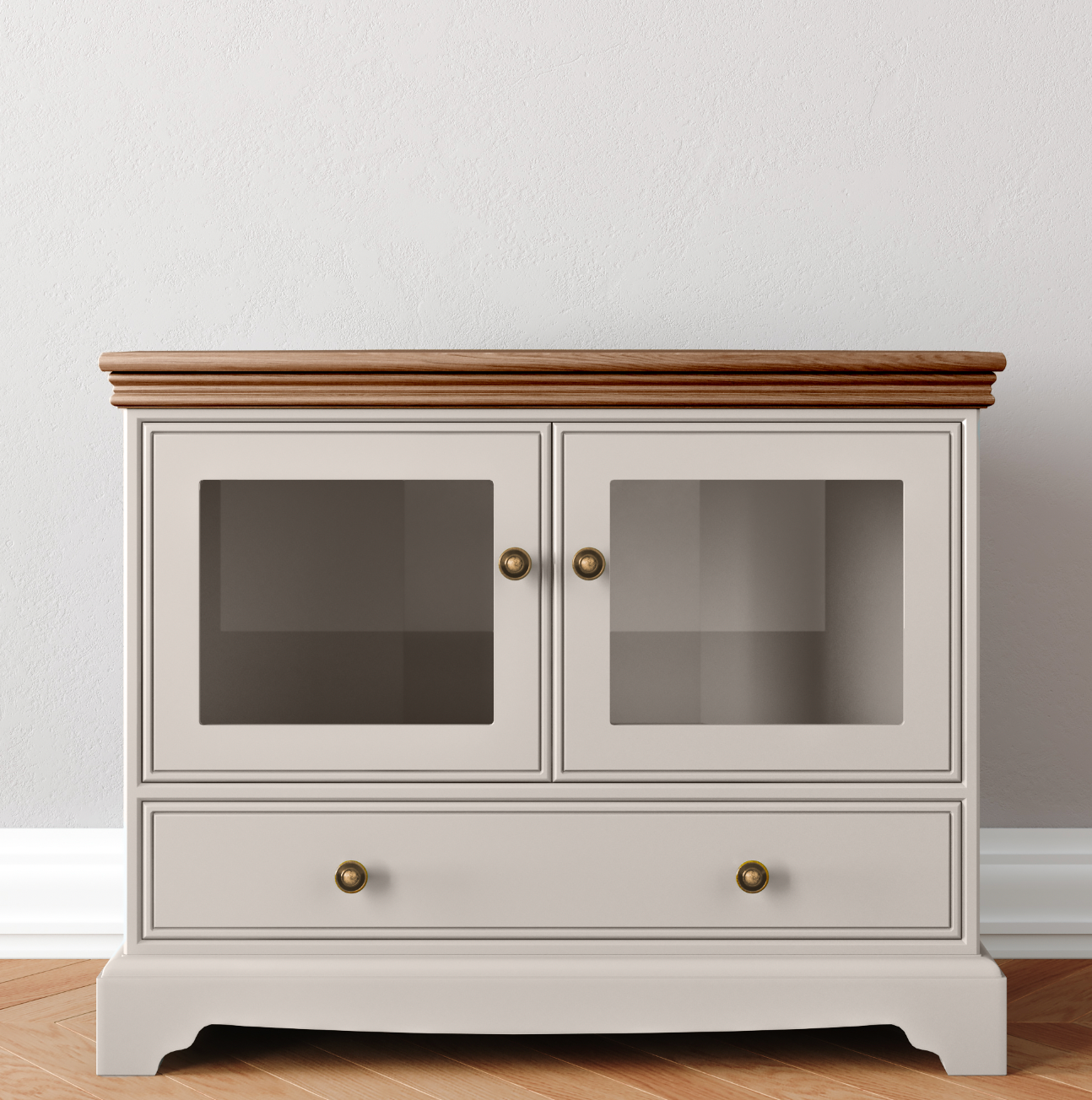 Corner TV Unit with Glass Doors