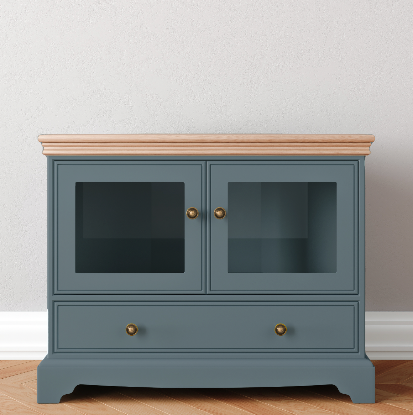 Corner TV Unit with Glass Doors