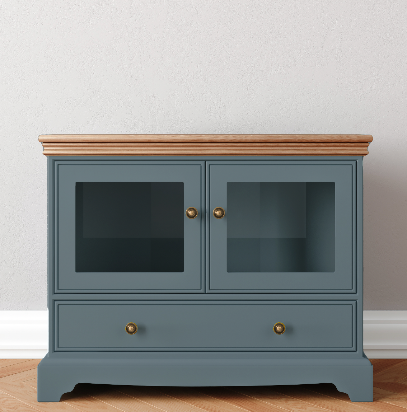 Corner TV Unit with Glass Doors
