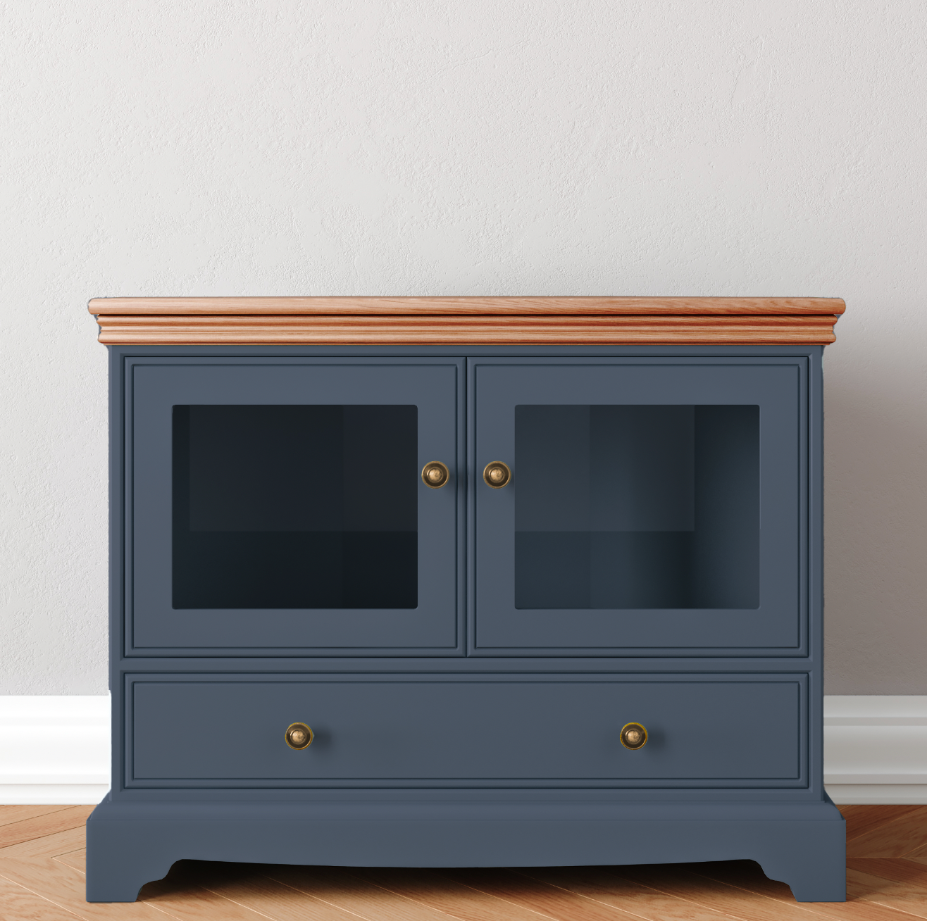 Corner TV Unit with Glass Doors