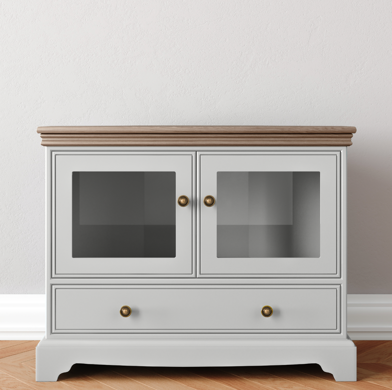 Corner TV Unit with Glass Doors
