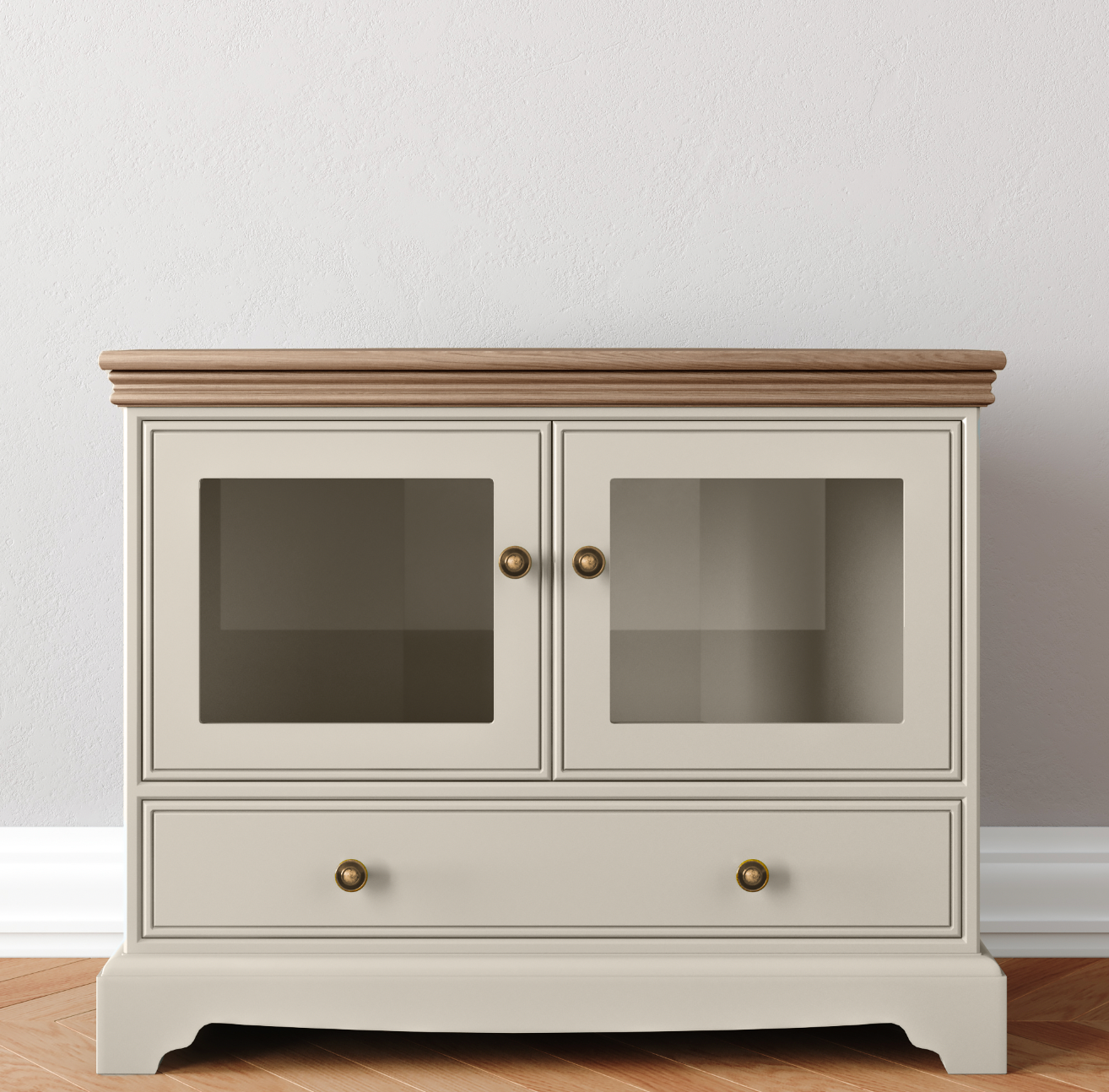 Corner TV Unit with Glass Doors