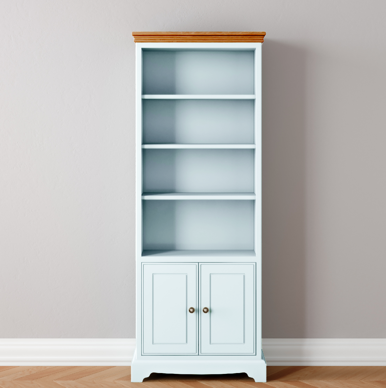 Tall Bookcase with Lower Cupboard