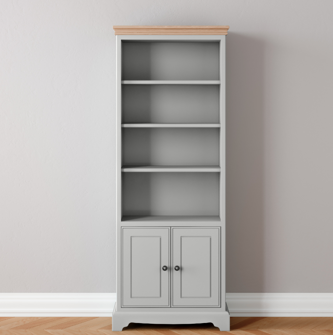 Tall Bookcase with Lower Cupboard