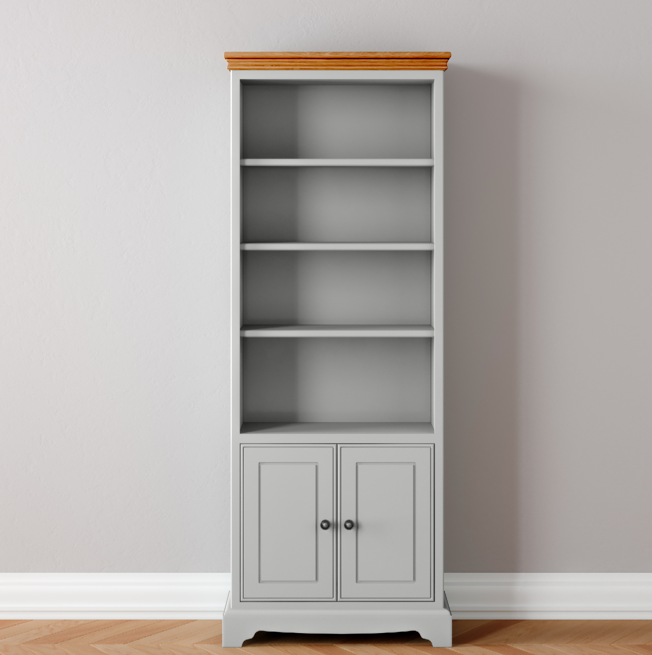 Tall Bookcase with Lower Cupboard