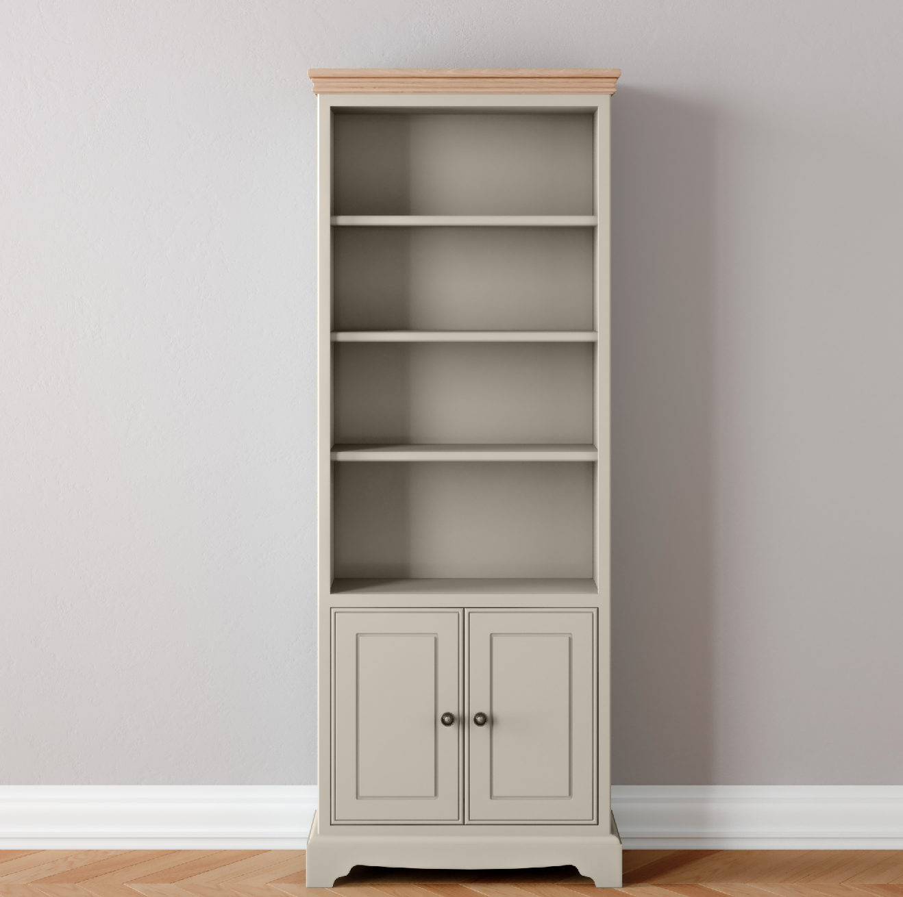 Tall Bookcase with Lower Cupboard