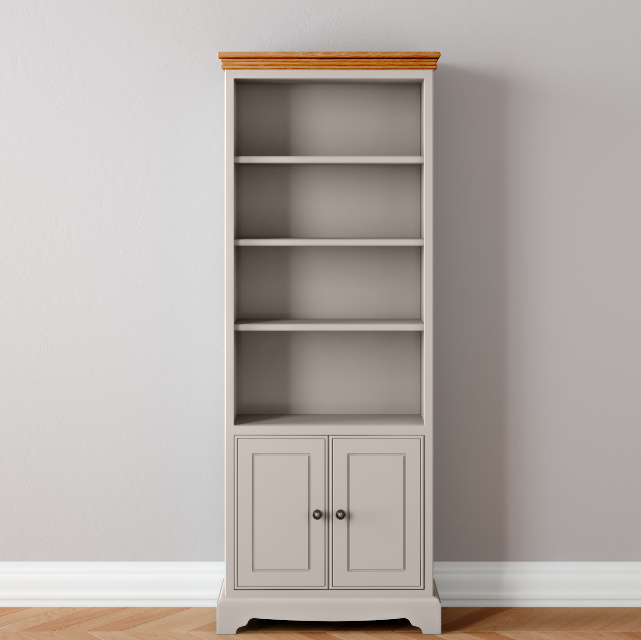 Tall Bookcase with Lower Cupboard