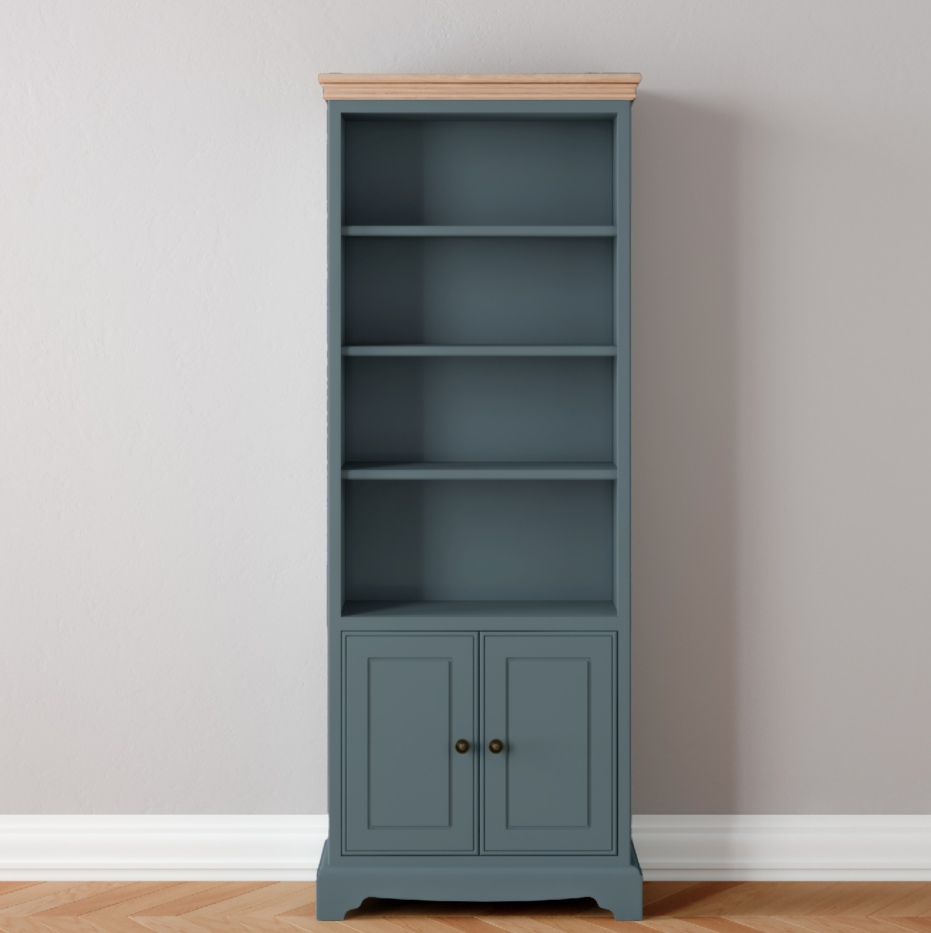 Tall Bookcase with Lower Cupboard