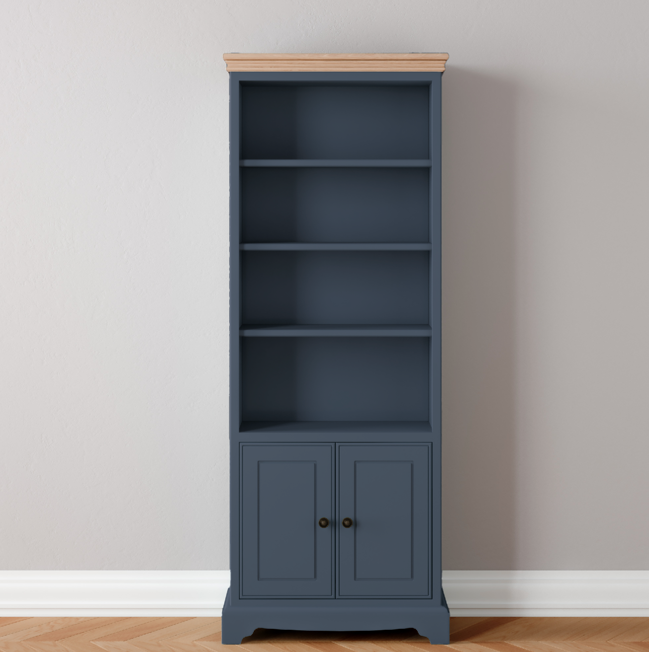 Tall Bookcase with Lower Cupboard
