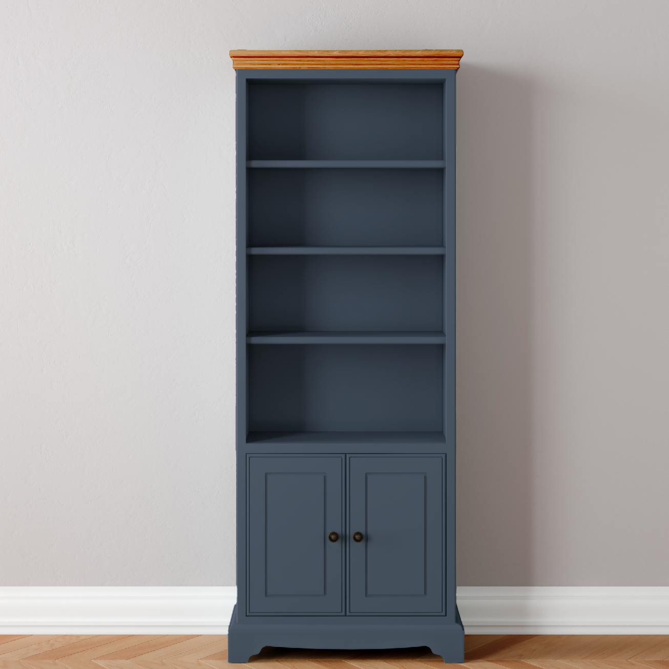 Tall Bookcase with Lower Cupboard