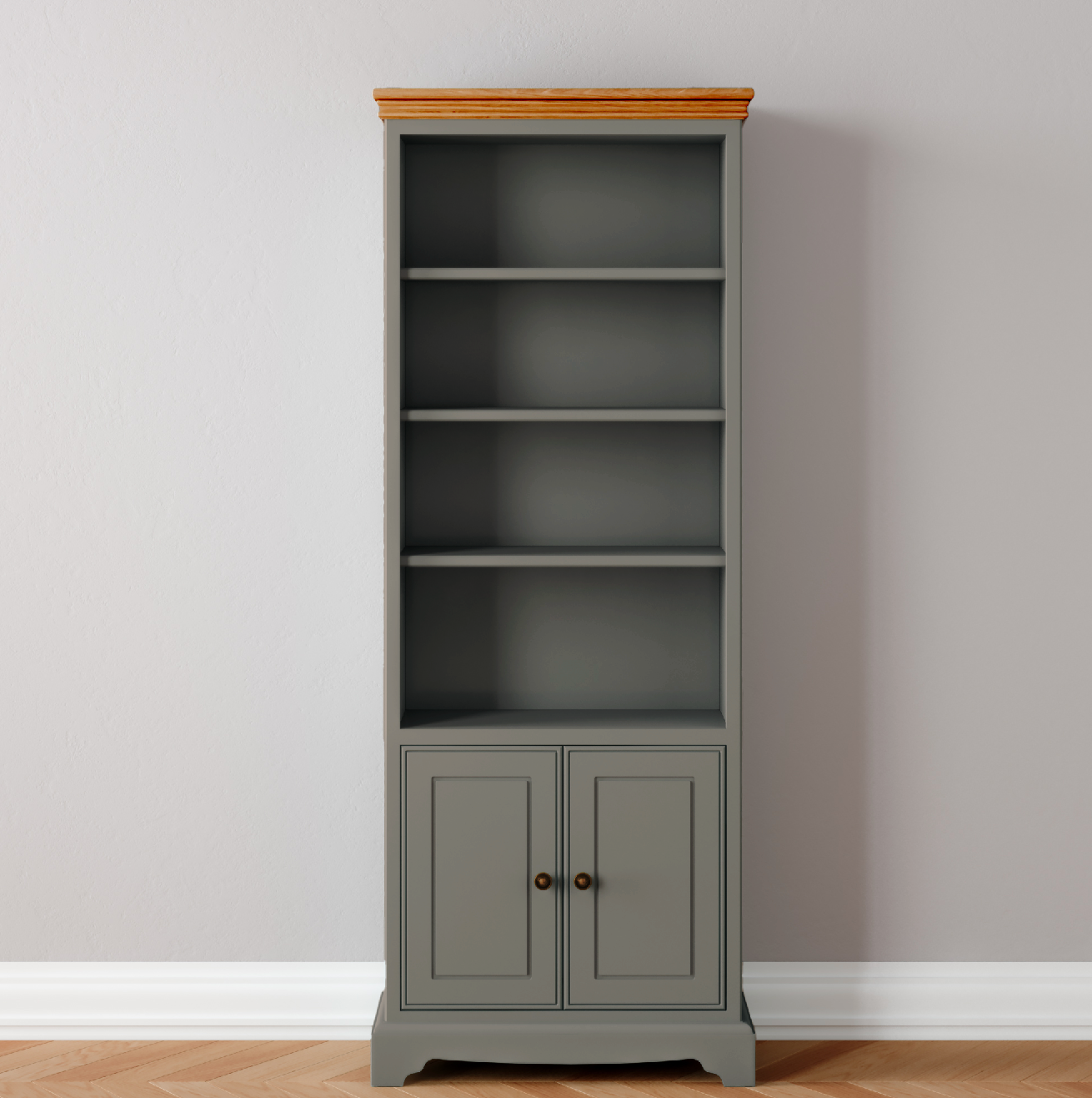Tall Bookcase with Lower Cupboard
