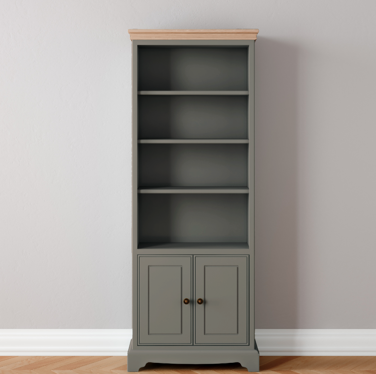 Tall Bookcase with Lower Cupboard