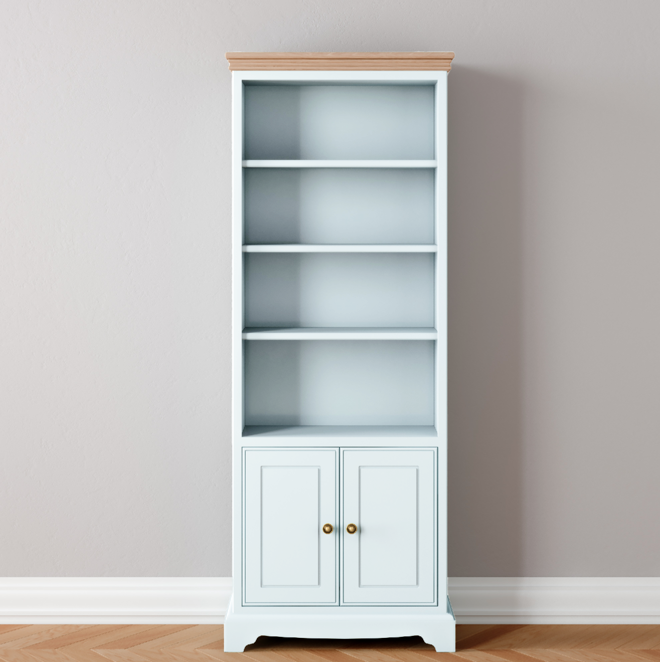 Tall Bookcase with Lower Cupboard