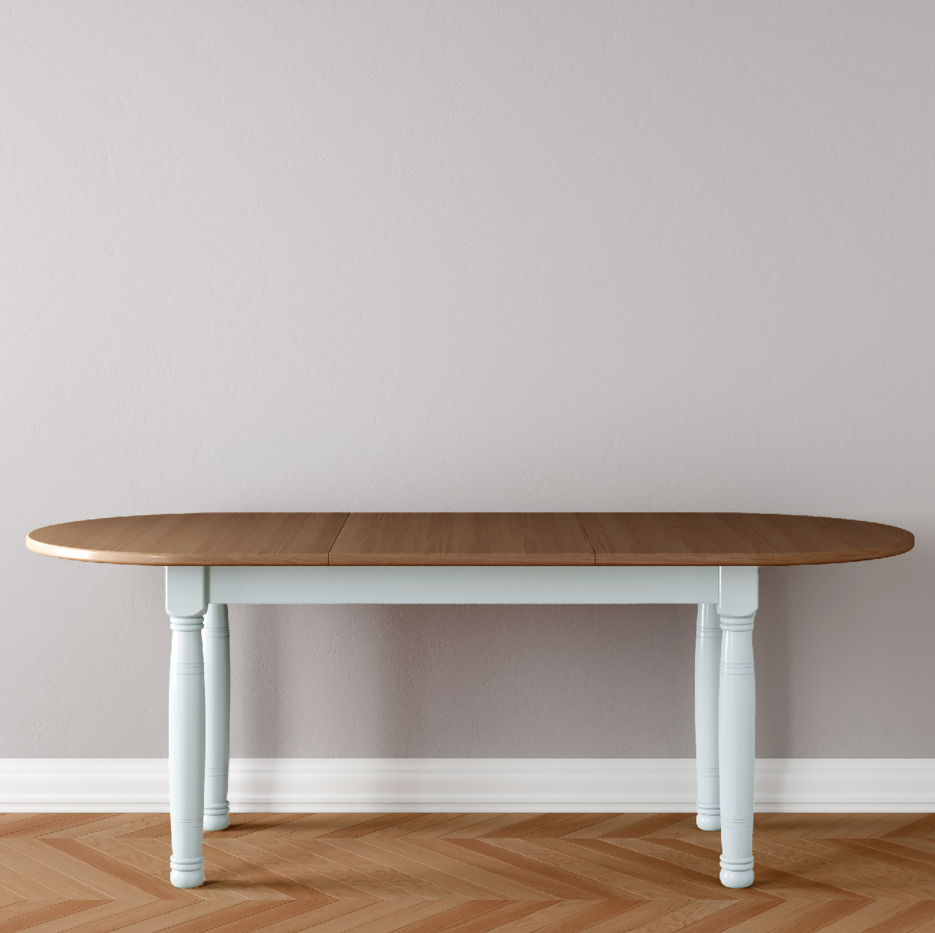 Oval extending table