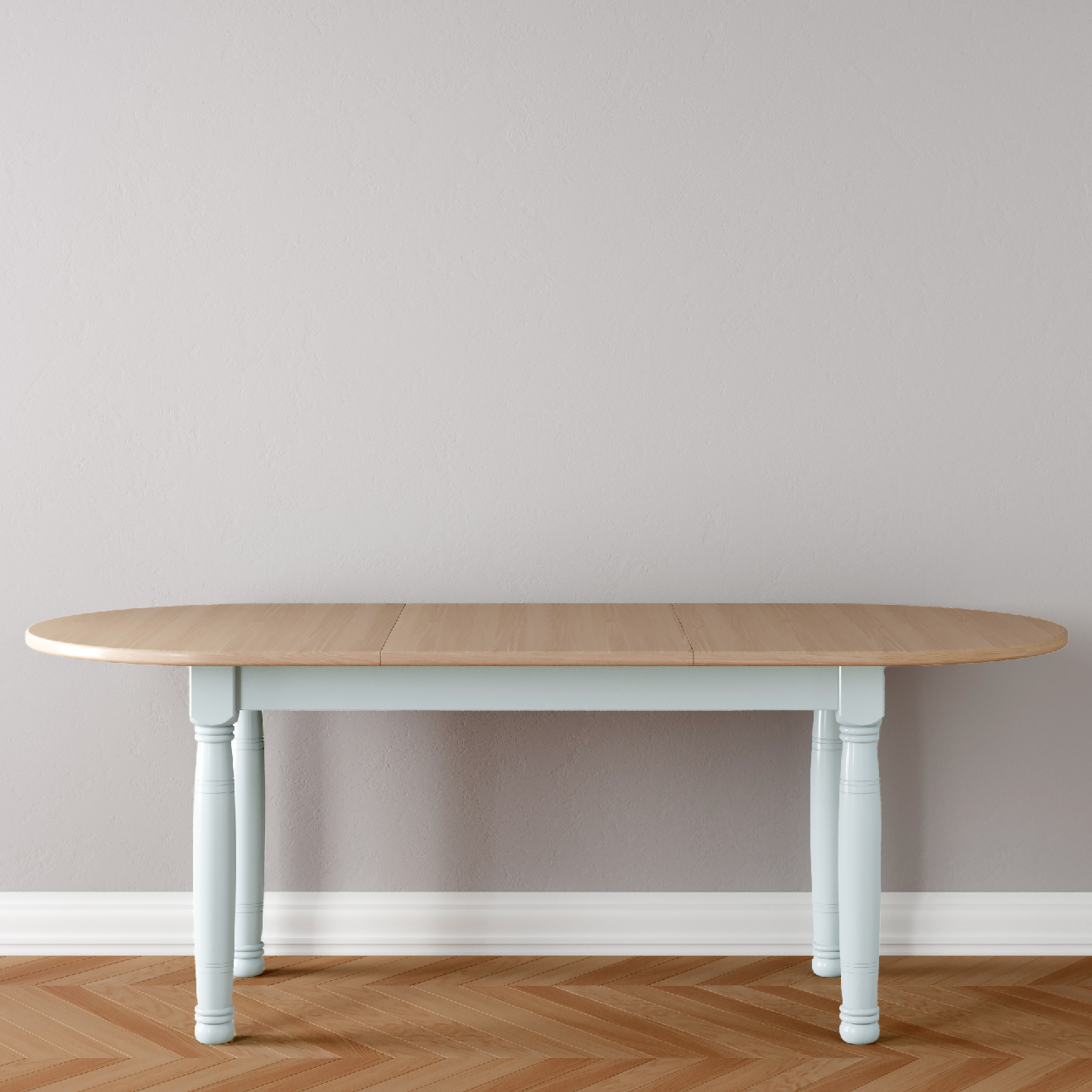 Oval extending table