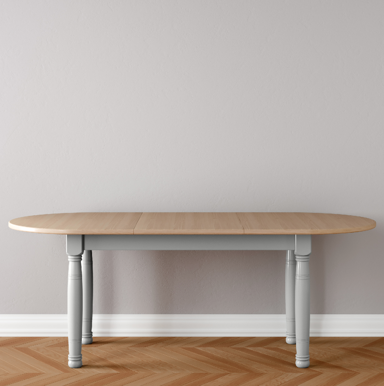 Oval extending table