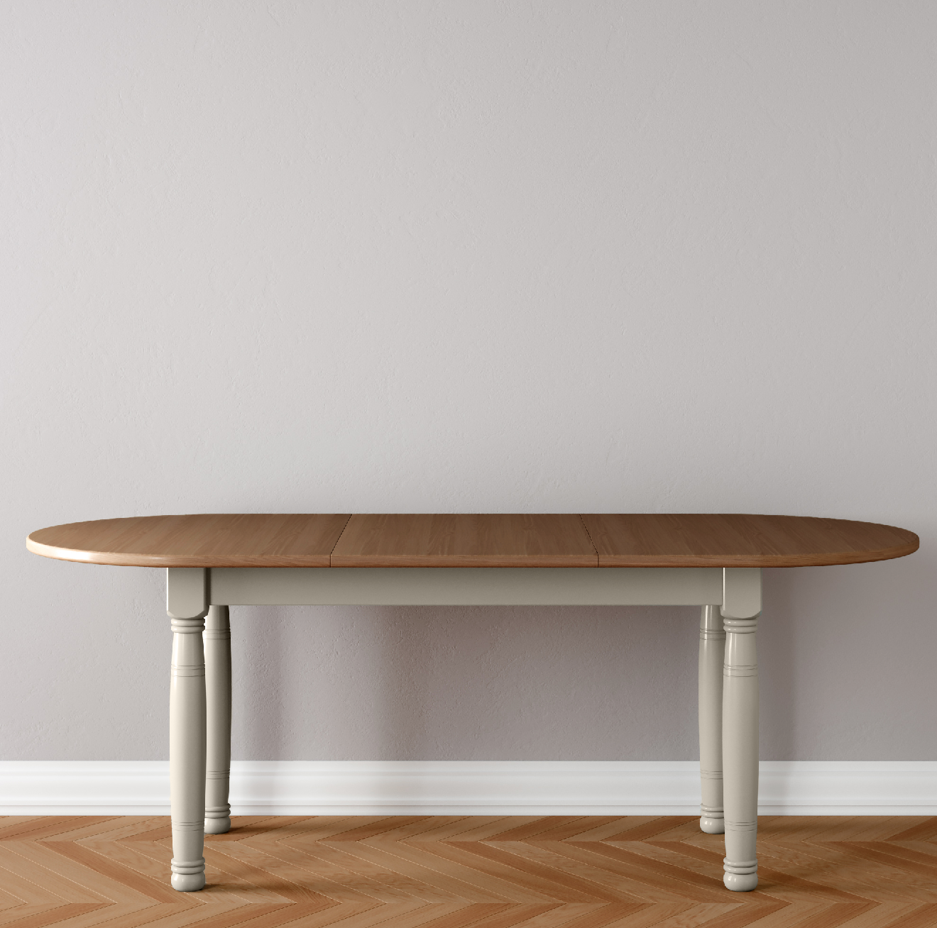 Oval extending table