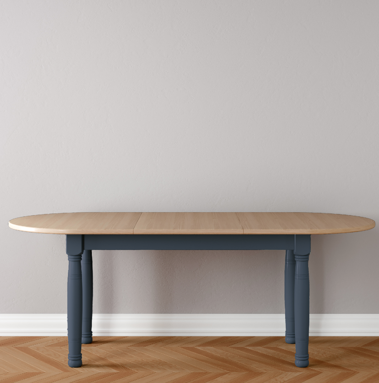 Oval extending table