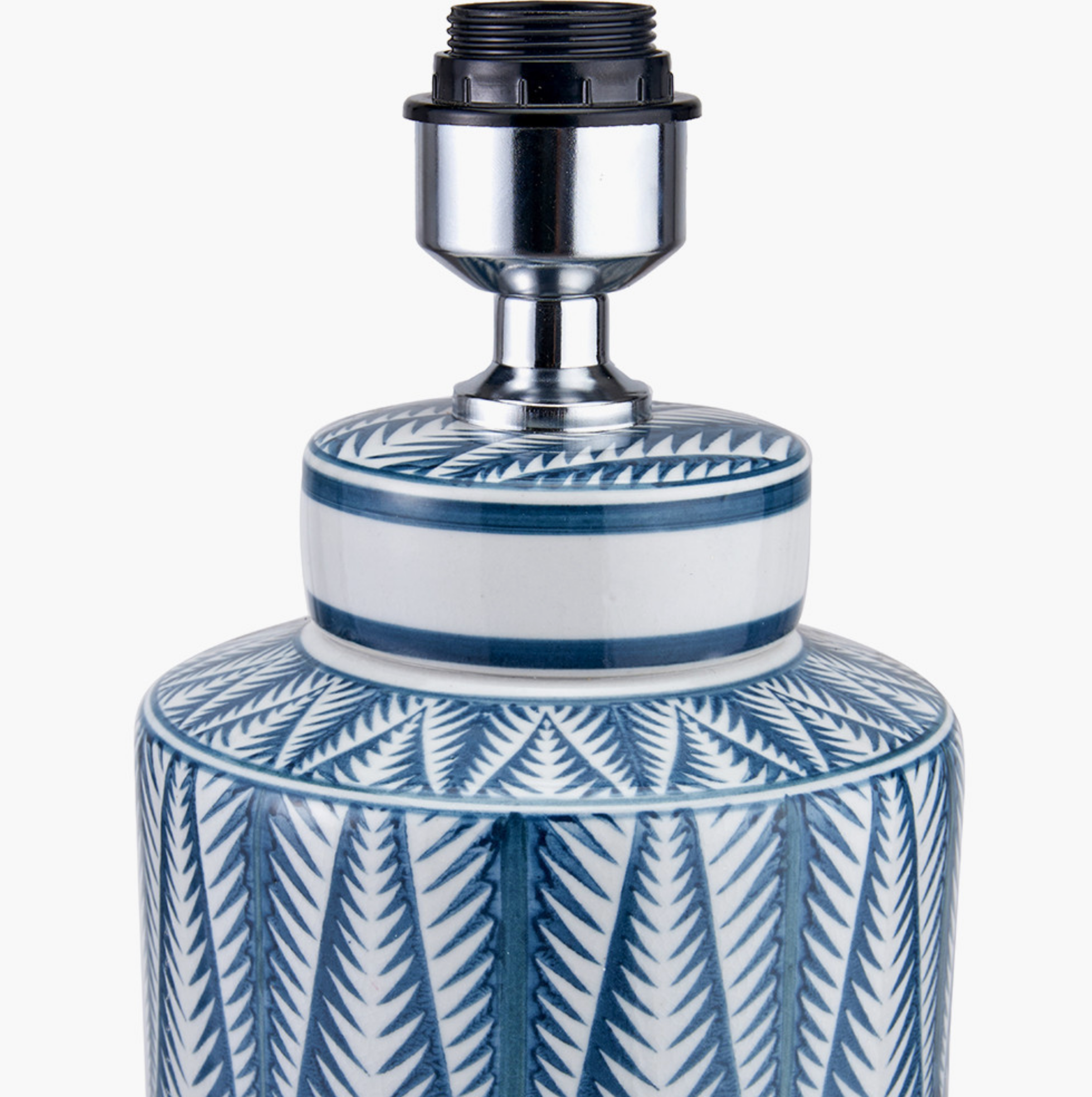 Samara Blue and White Aztec Pattern Ceramic Table Lamp