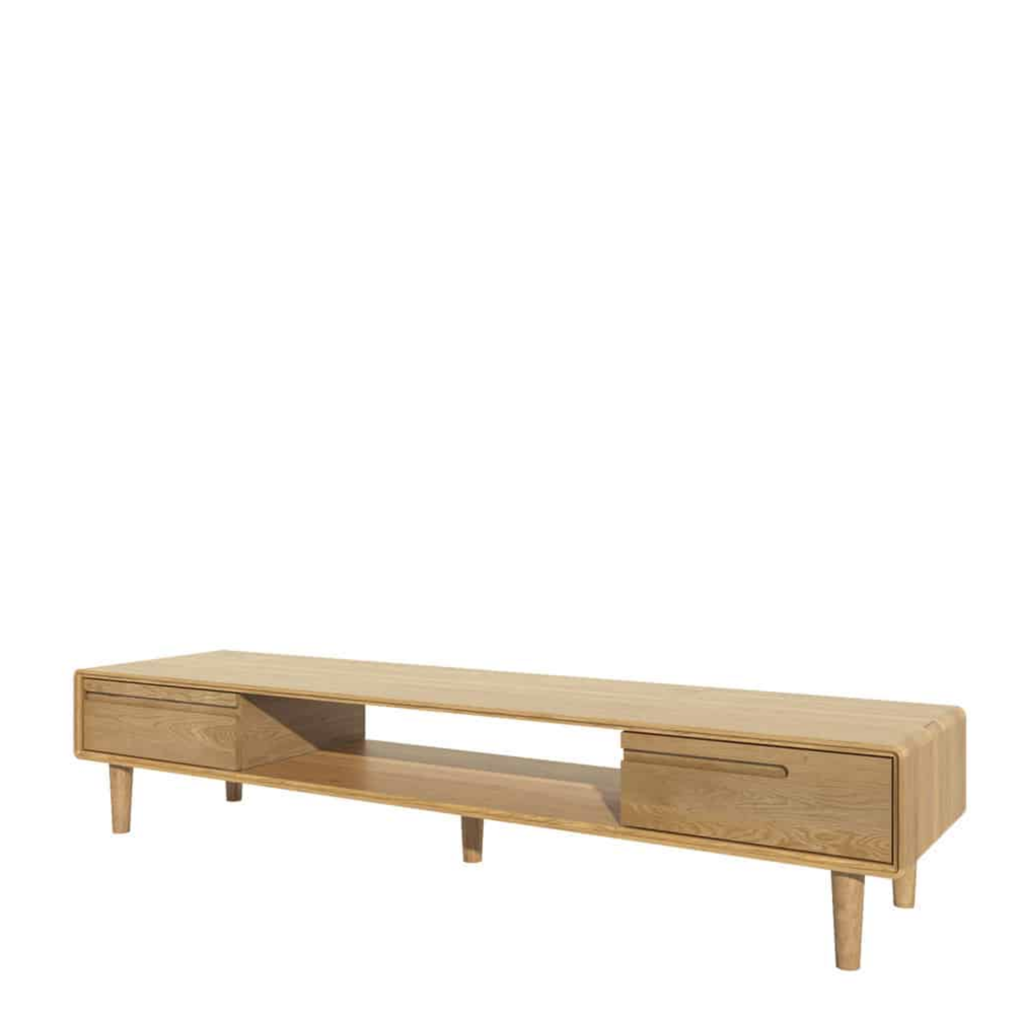 Homestyle GB Scandic Oak Extra Large Low TV Cabinet Stand