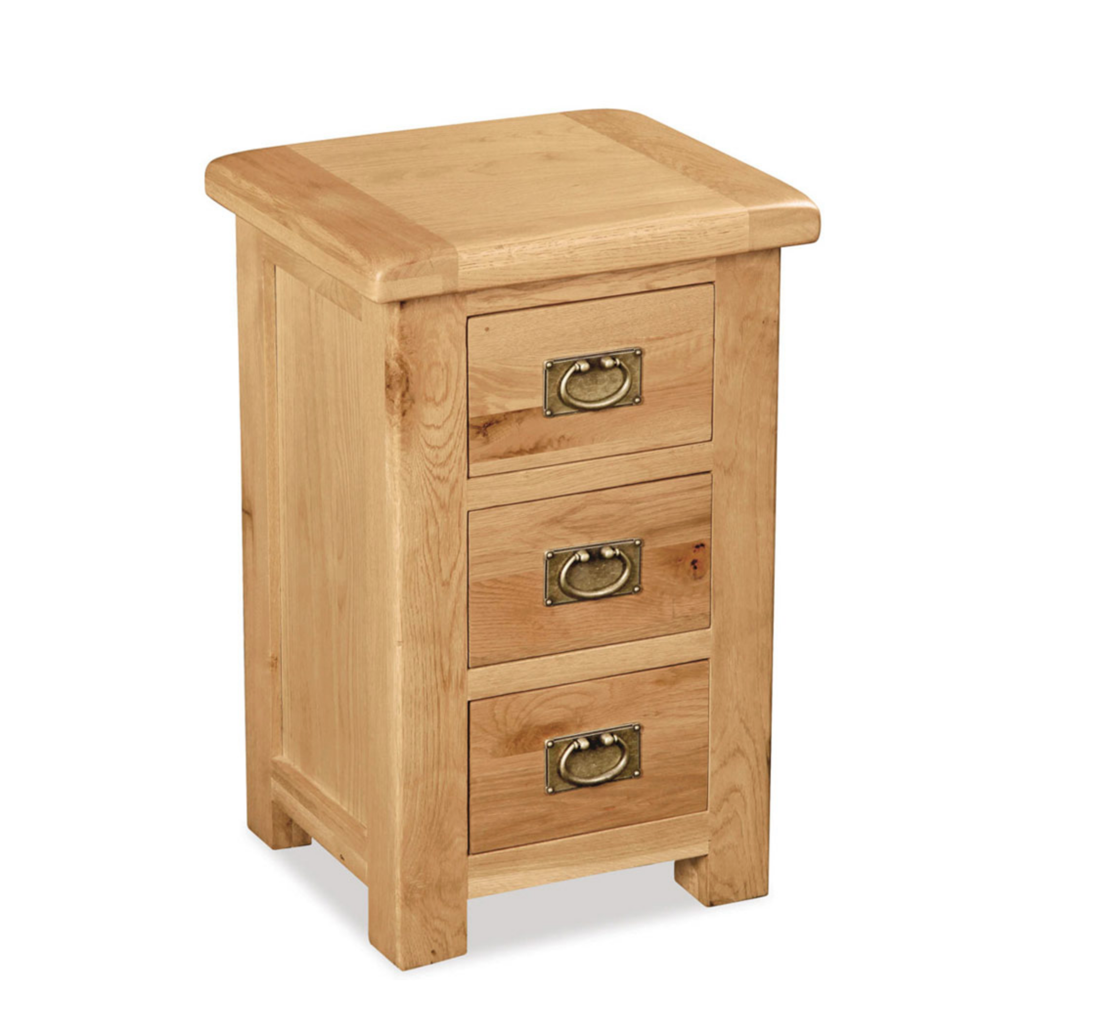 Salisbury chunky oak 3 drawer bedside