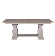 220cm Sofia Twin Pod Dining Table – Hardwick/Rustic Brown