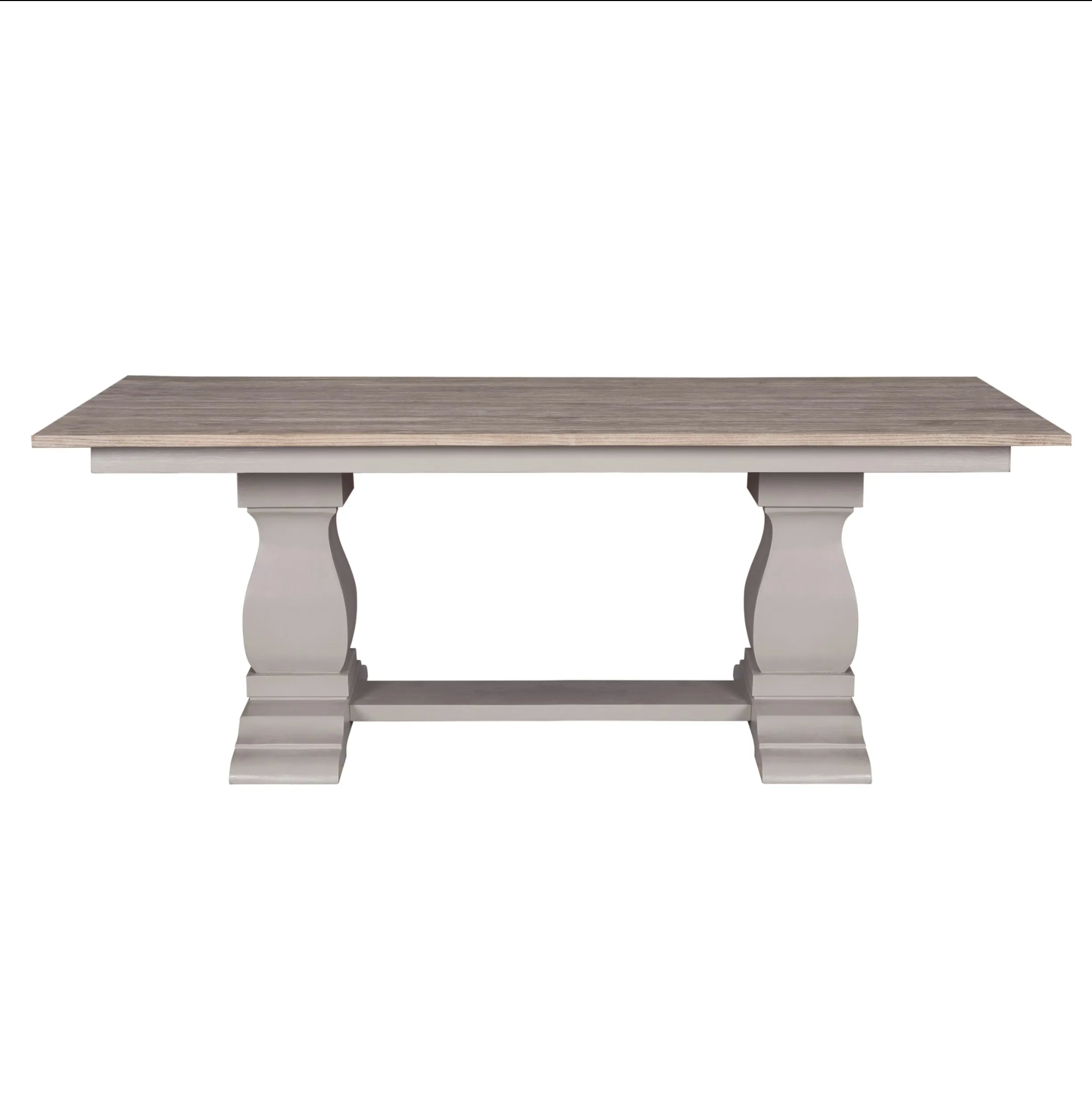 220cm Sofia Twin Pod Dining Table – Hardwick/Rustic Brown