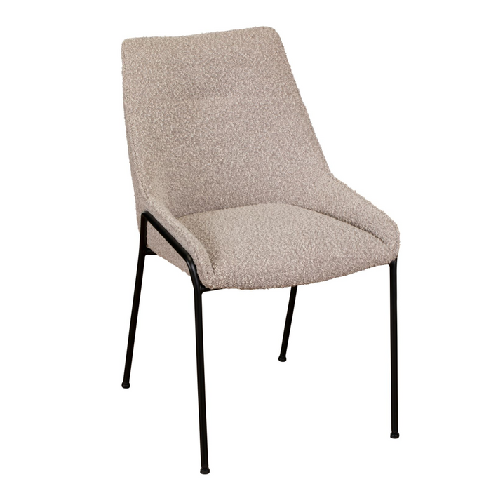 Anna  Grey Boucle Dining Chair