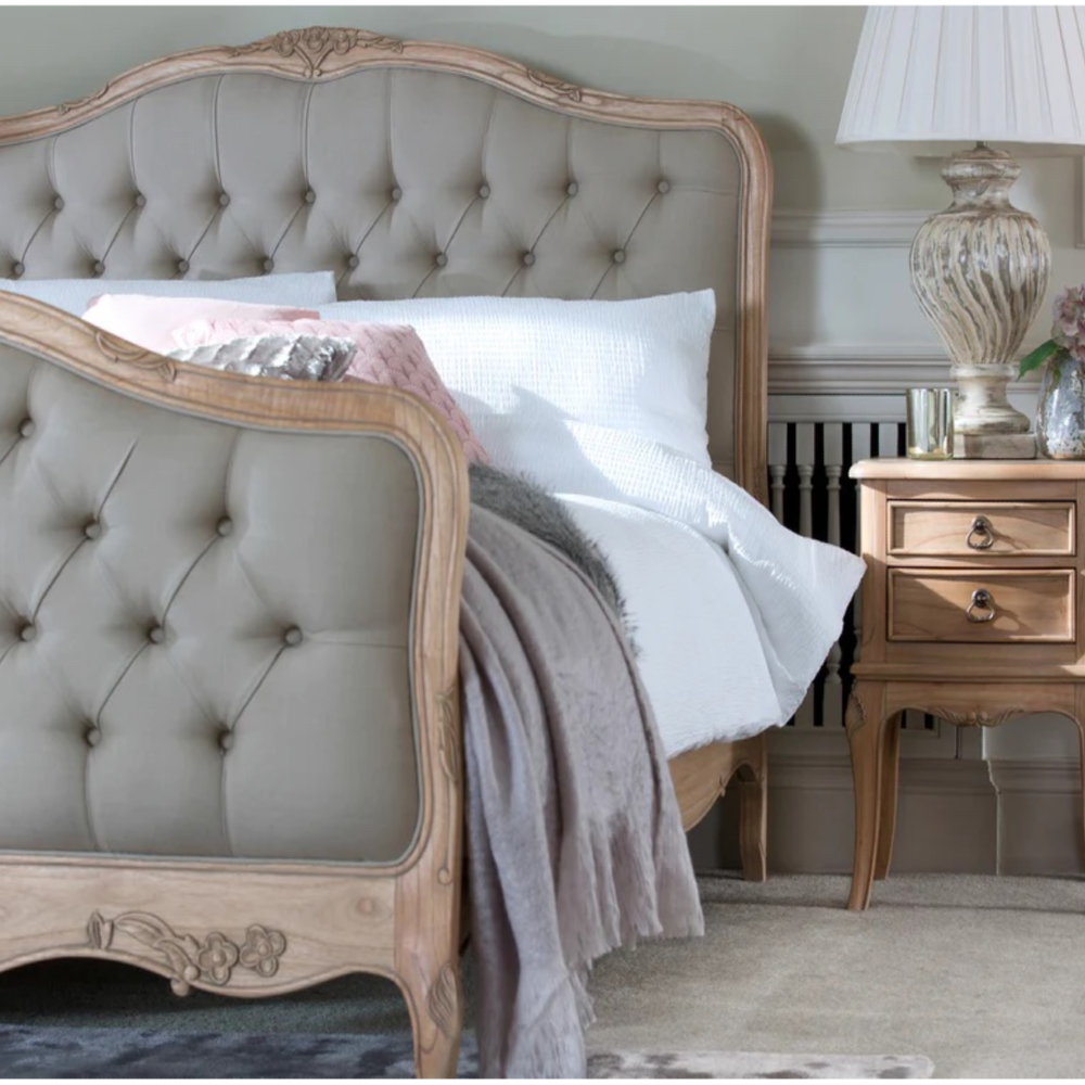 Baker Limoges Bed Frames With Upholstered Head and Foot Boards