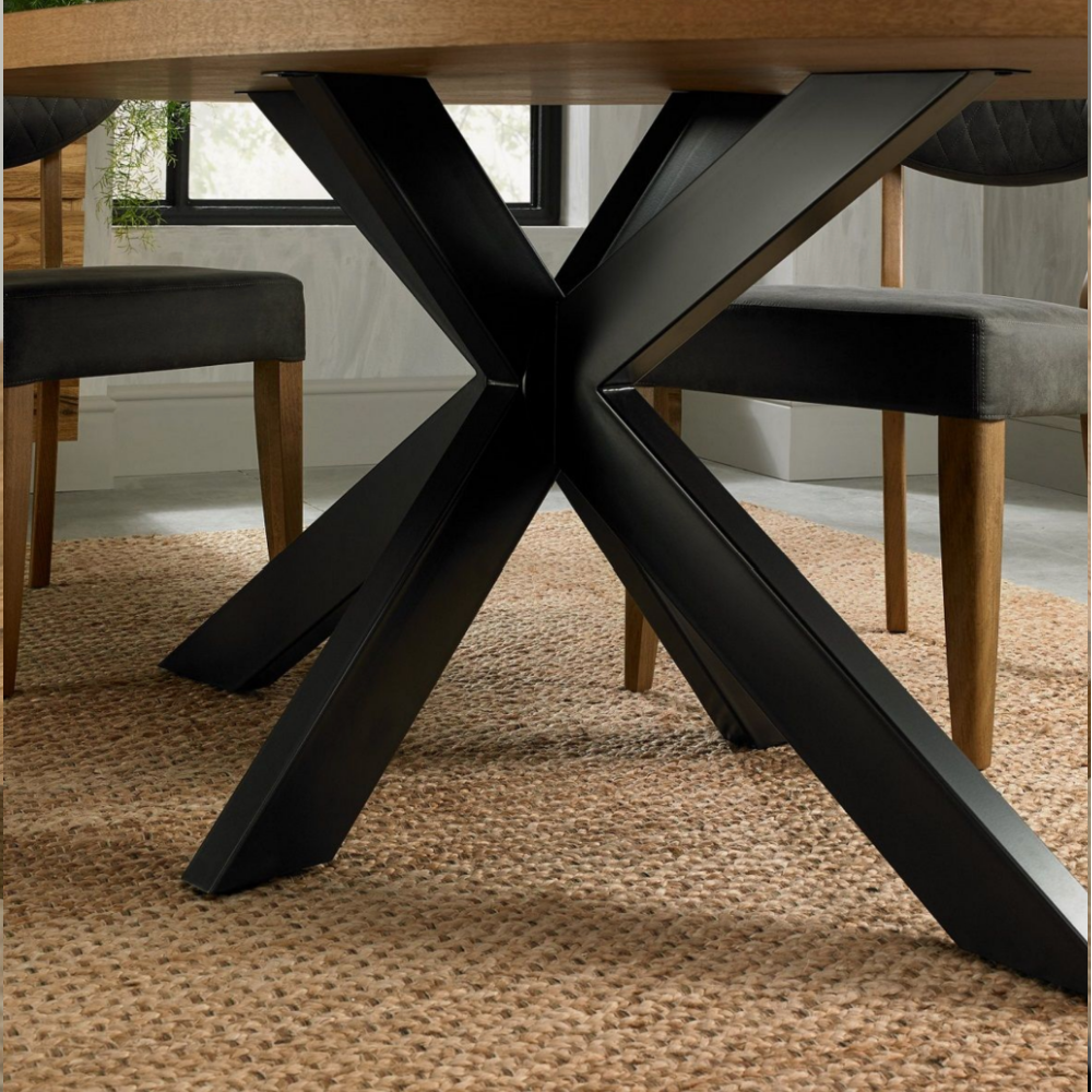 Ellipse Rustic Oak 8 Seater Dining Table