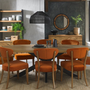 Ellipse Rustic Oak 8 Seater Dining Table