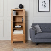 Bergen oak Bookcase with drawer
