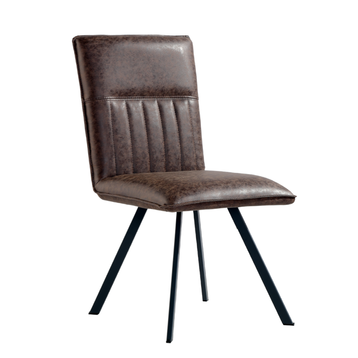 Brown PU Leather Dining Chair