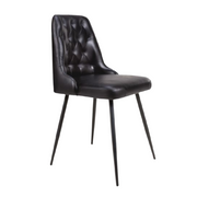 Full Leather Black Dining Chairs