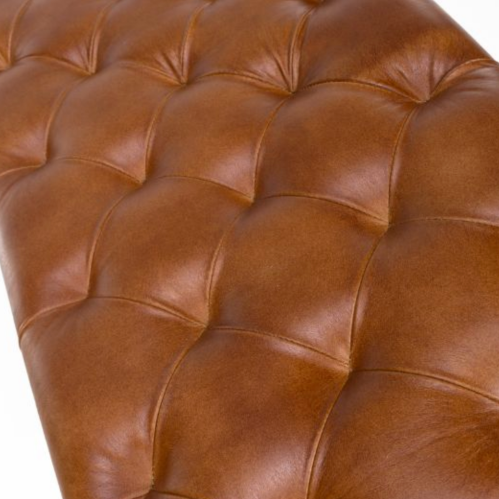 Leather tan Dining Bench