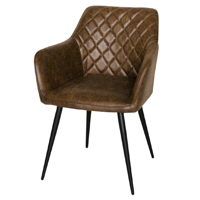 Charlie Faux Leather Carver Dining Chairs