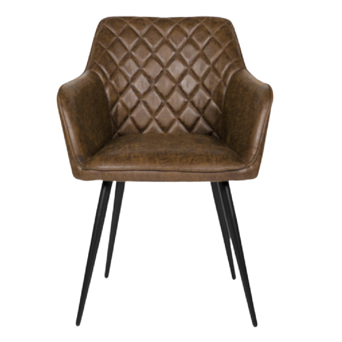 Charlie Faux Leather Carver Dining Chairs