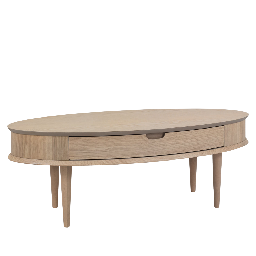 Dansk Scandi Oak Coffee Table With Drawer