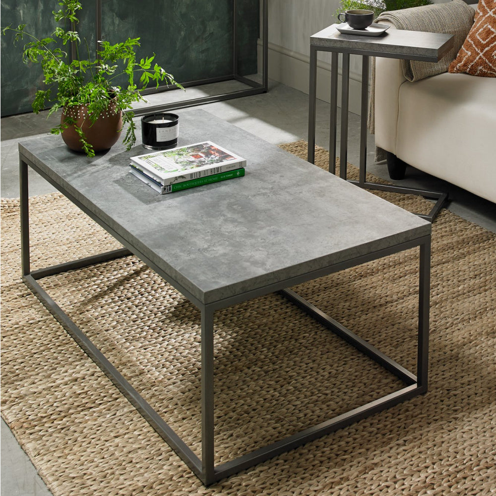 Renzo Zinc & Dark Grey Coffee Table