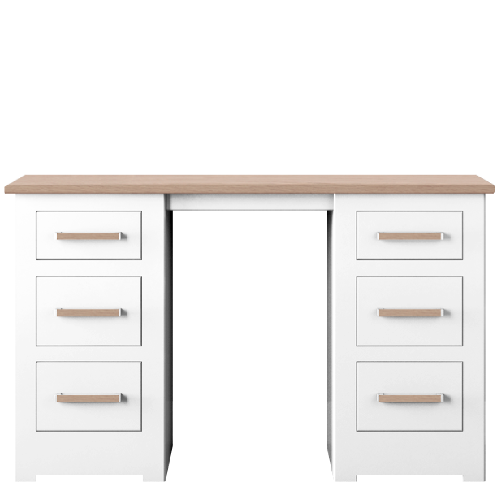 Modo Painted Double pedestal Dressing Table