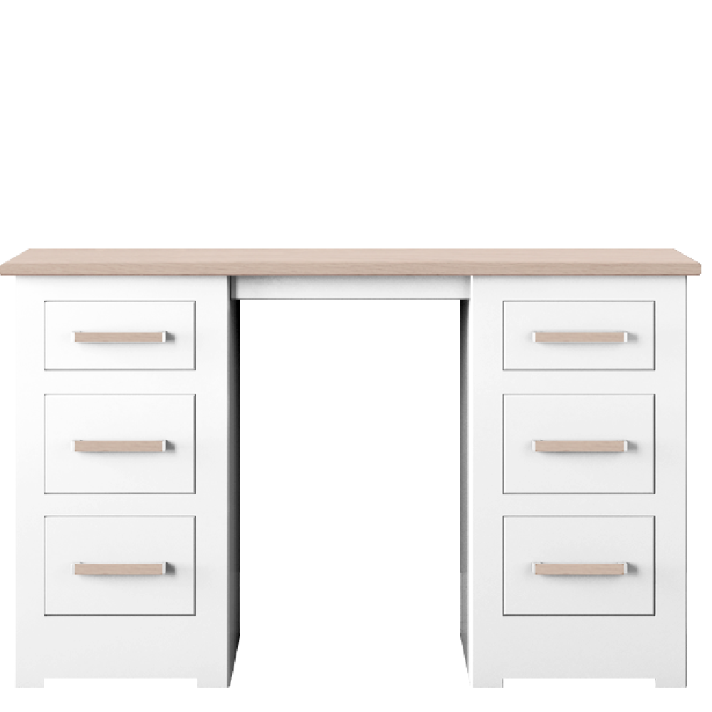 Modo Painted Double pedestal Dressing Table