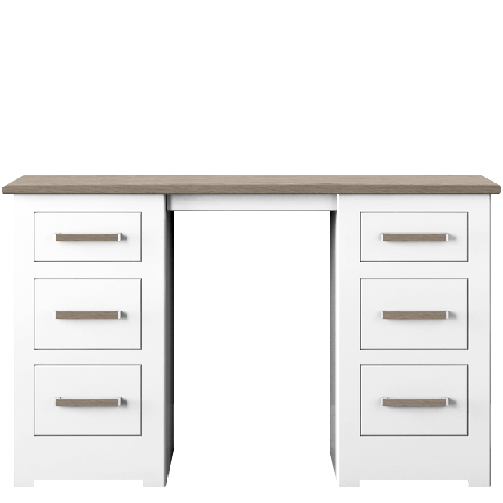 Modo Painted Double pedestal Dressing Table